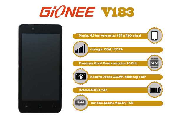 Gambar Gionee V183 Gionee V183
